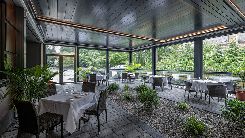 Patio seating area